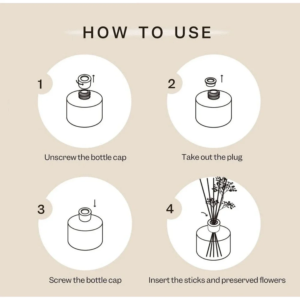 Reed Diffuser Set 6.7 Oz Clean Linen Scented Diffuser with Sticks Home Fragrance